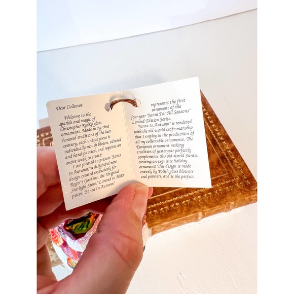 Christopher Radko "Santa in Autumn" 1997 Ltd. Edition Ornament - Picture 3 of 6